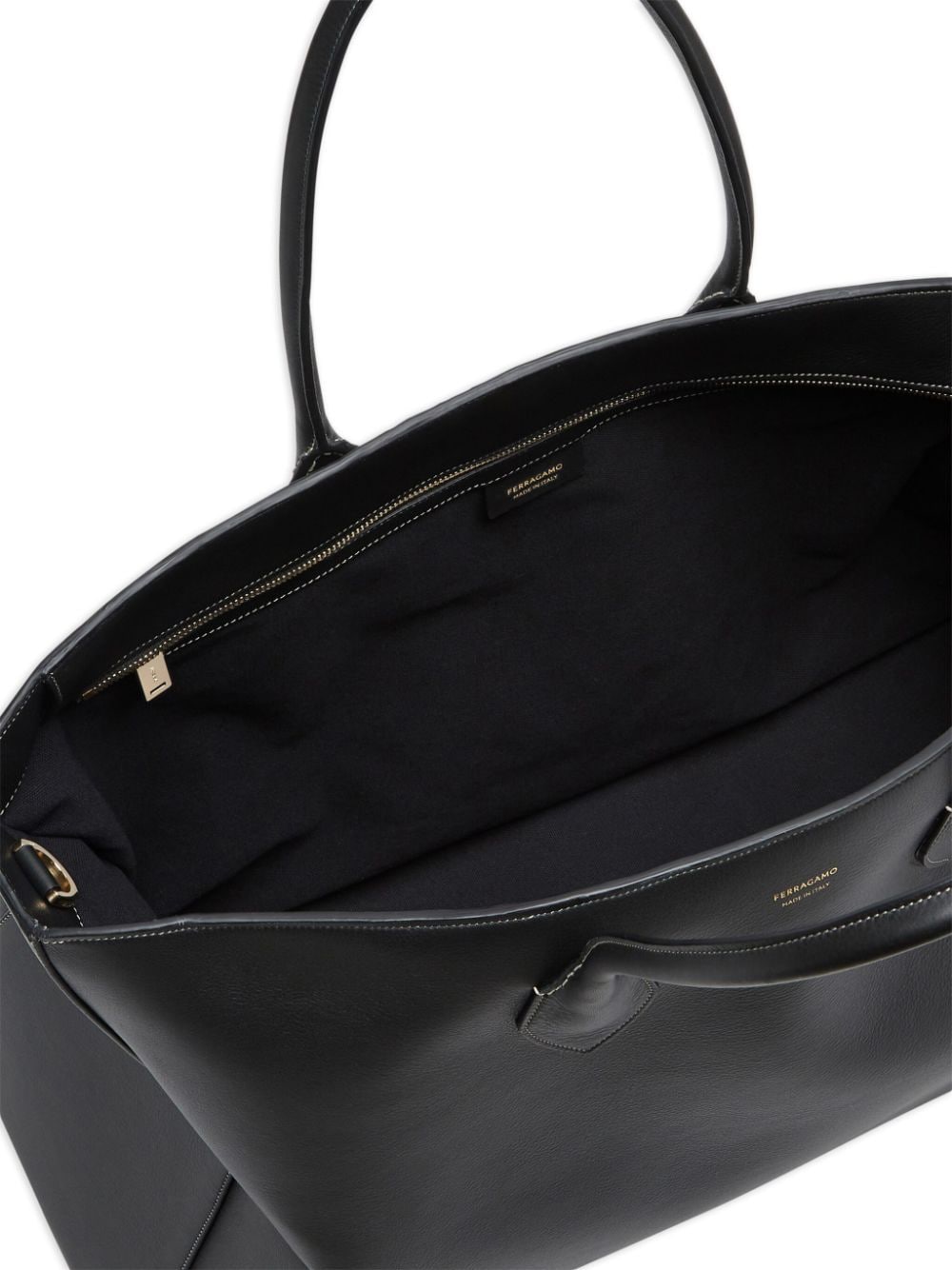 Ferragamo logo-stamp leather tote bag