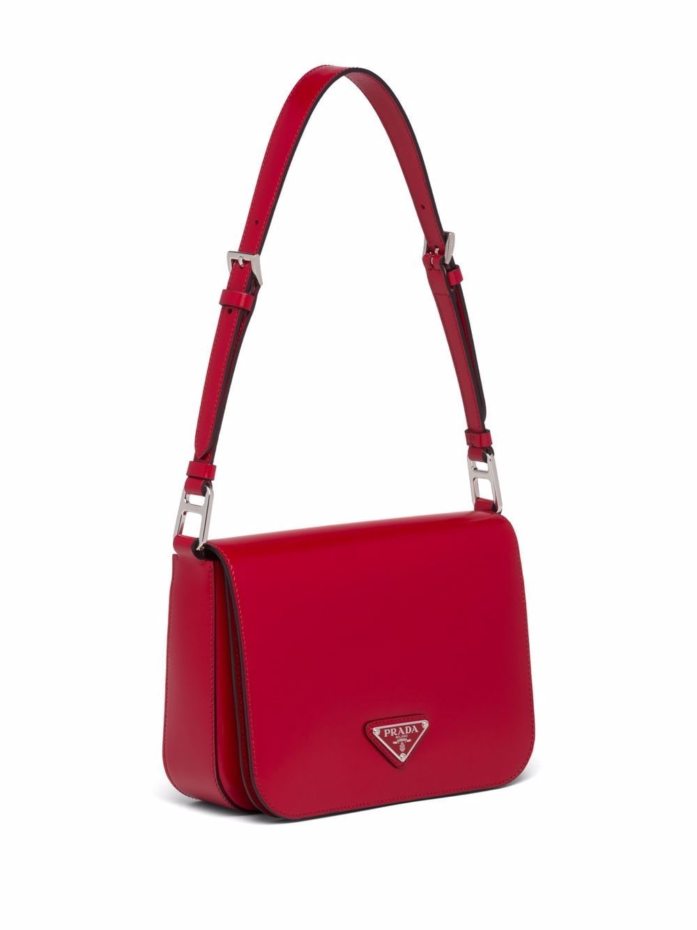 Pra*a brushed leather shoulder bag