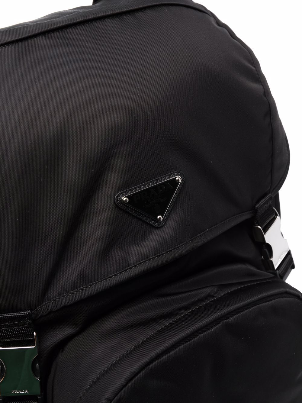 Pra*a triangle plaque backpack