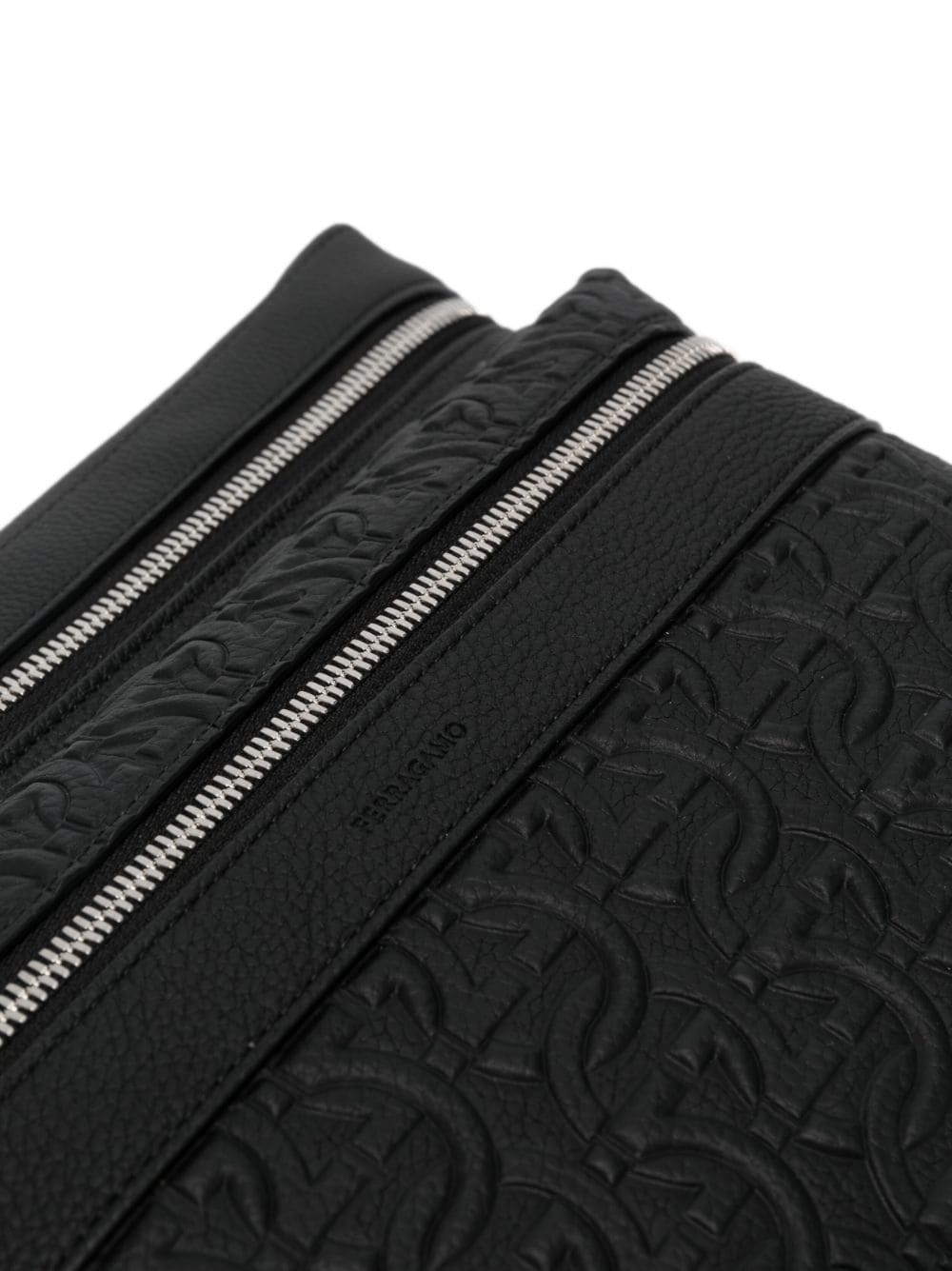 Ferragamo Gancini-pattern leather crossbody bag