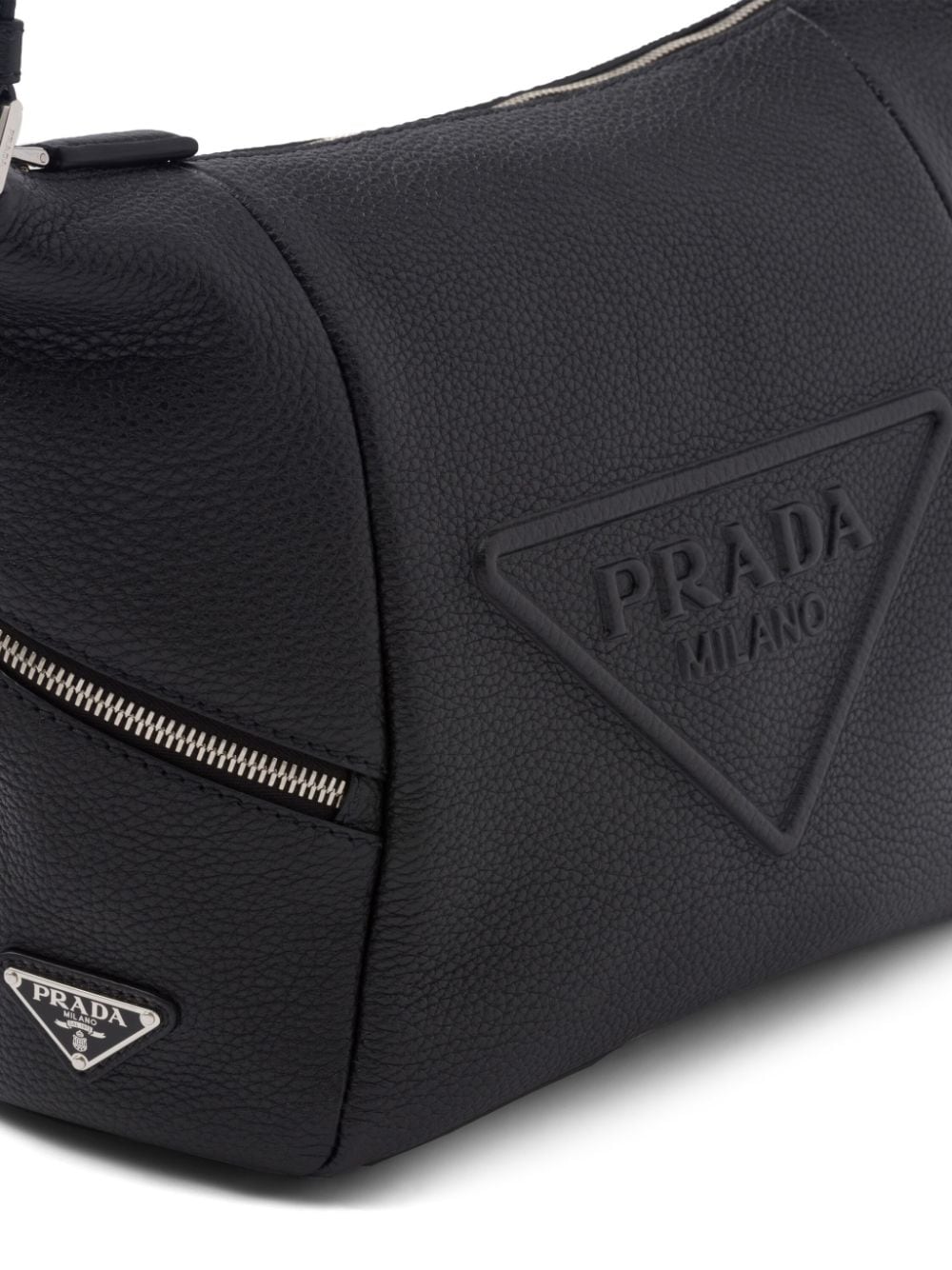 Pra*a debossed-logo shoulder bag