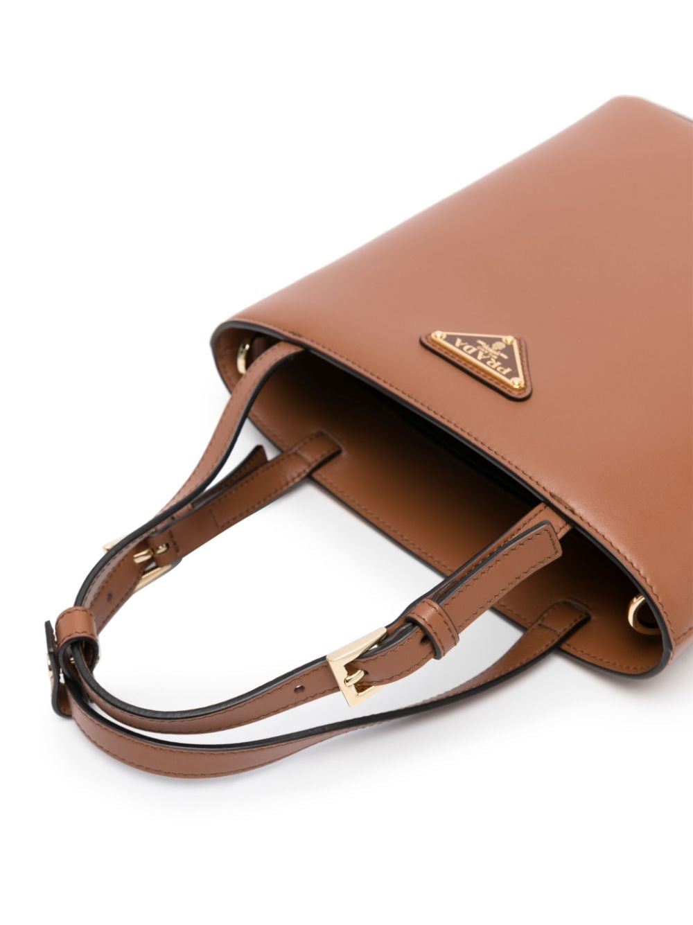 Pra*a triangle logo-appliqué tote bag