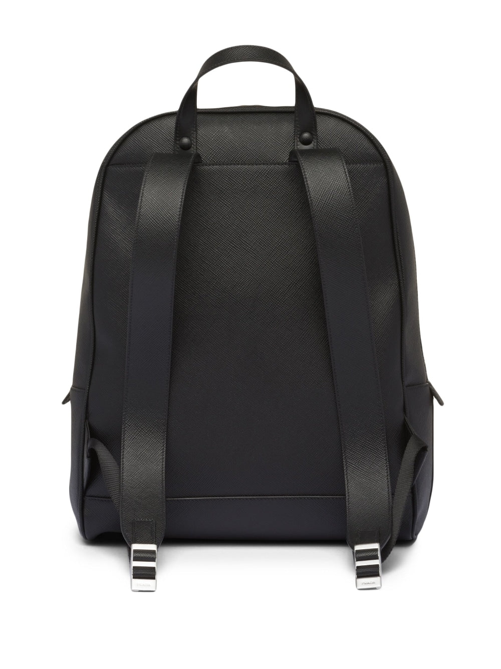 Pra*a saffiano-leather triangle-logo backpack