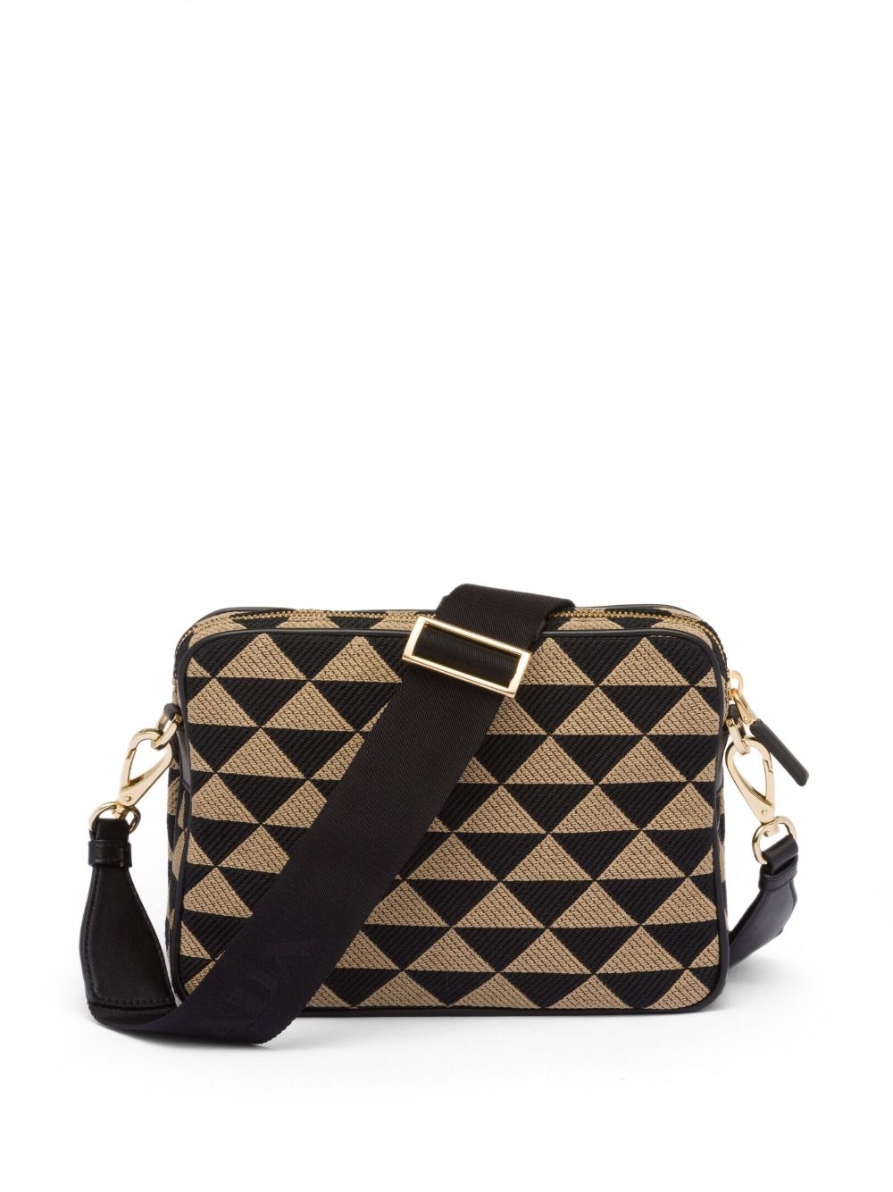 Pra*a symbole embroidered shoulder bag