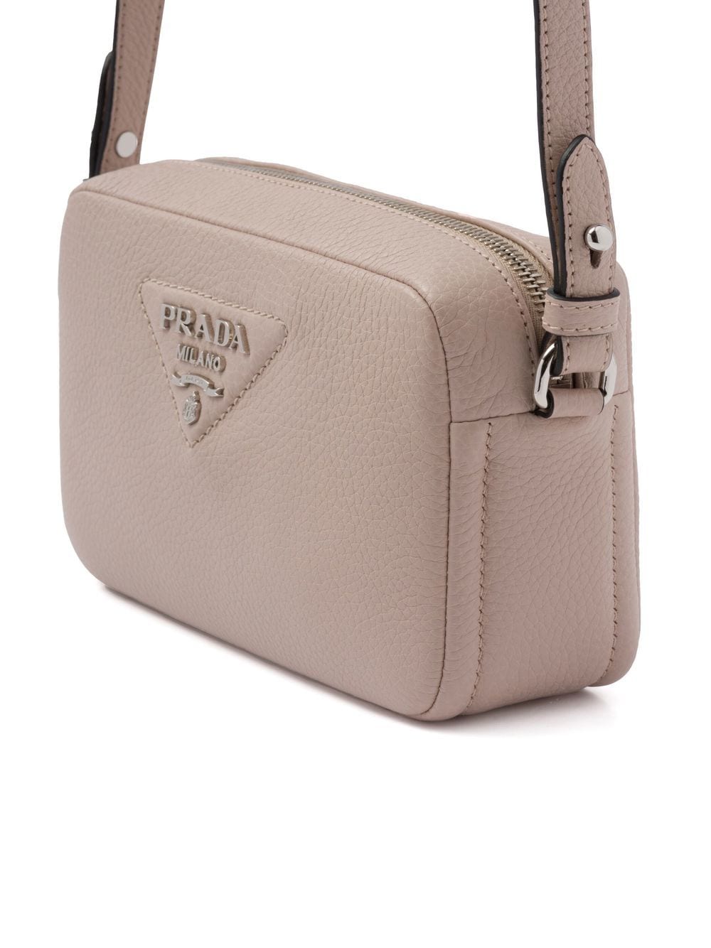 Pra*a logo-plaque leather crossbody bag