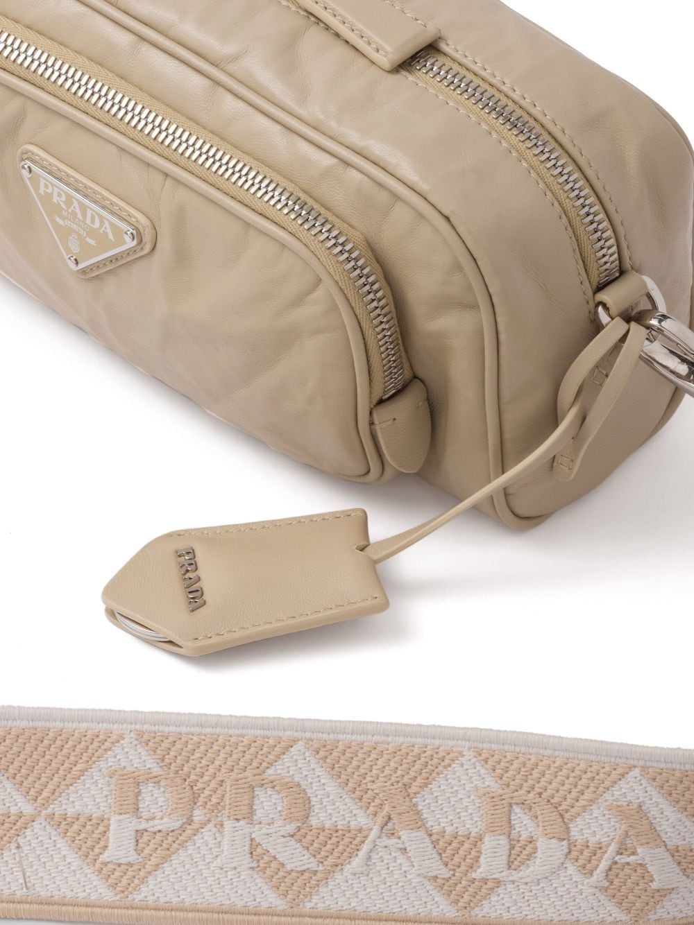 Pra*a leather shoulder bag