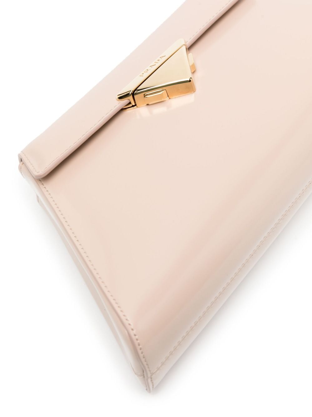 Pra*a logo-buckle leather shoulder bag