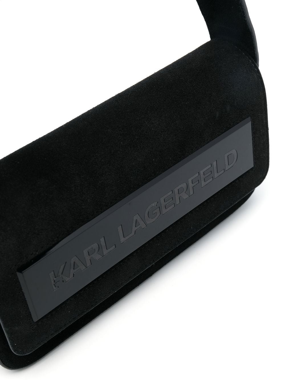 Karl Lagerfeld IKON K medium Flap suede shoulder bag