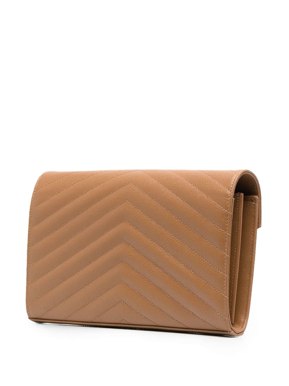 Saint Laurent logo plaque matelassé clutch