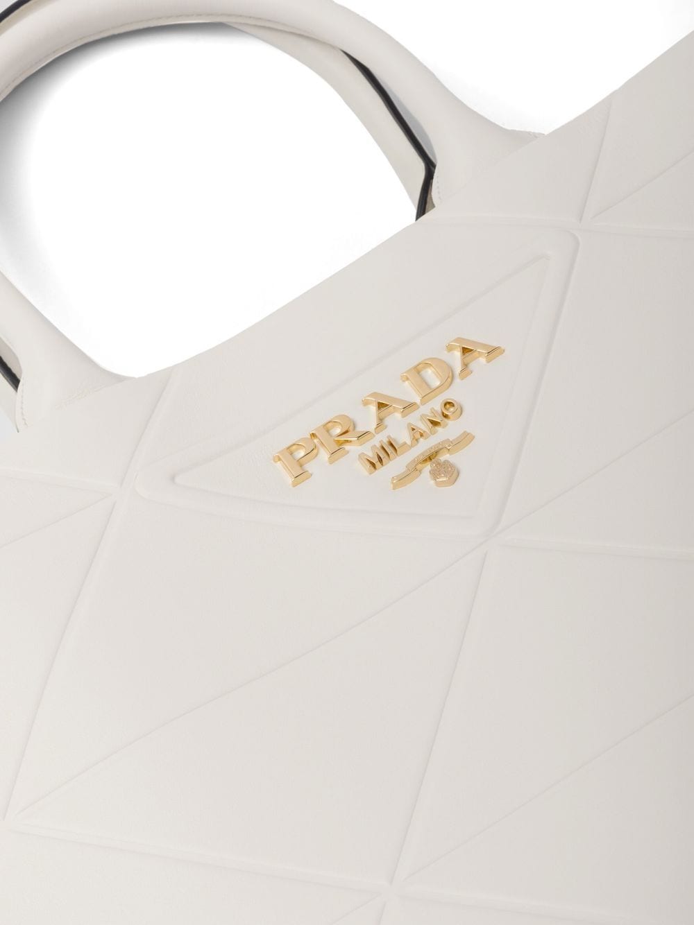 Pra*a medium symbole leather tote bag