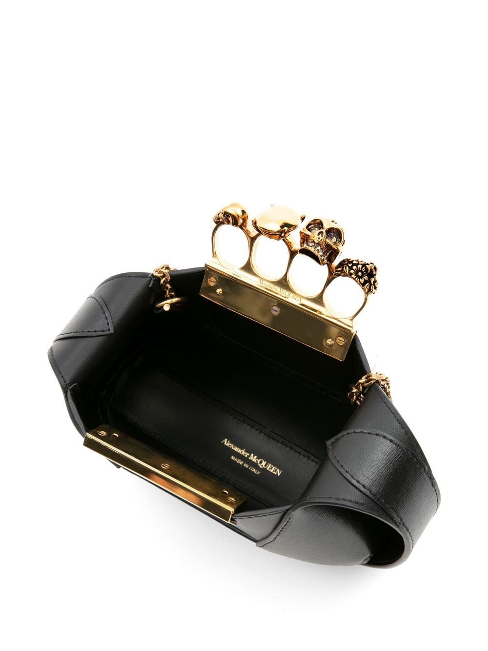 Alexander McQueen Jewelled Hobo leather mini bag