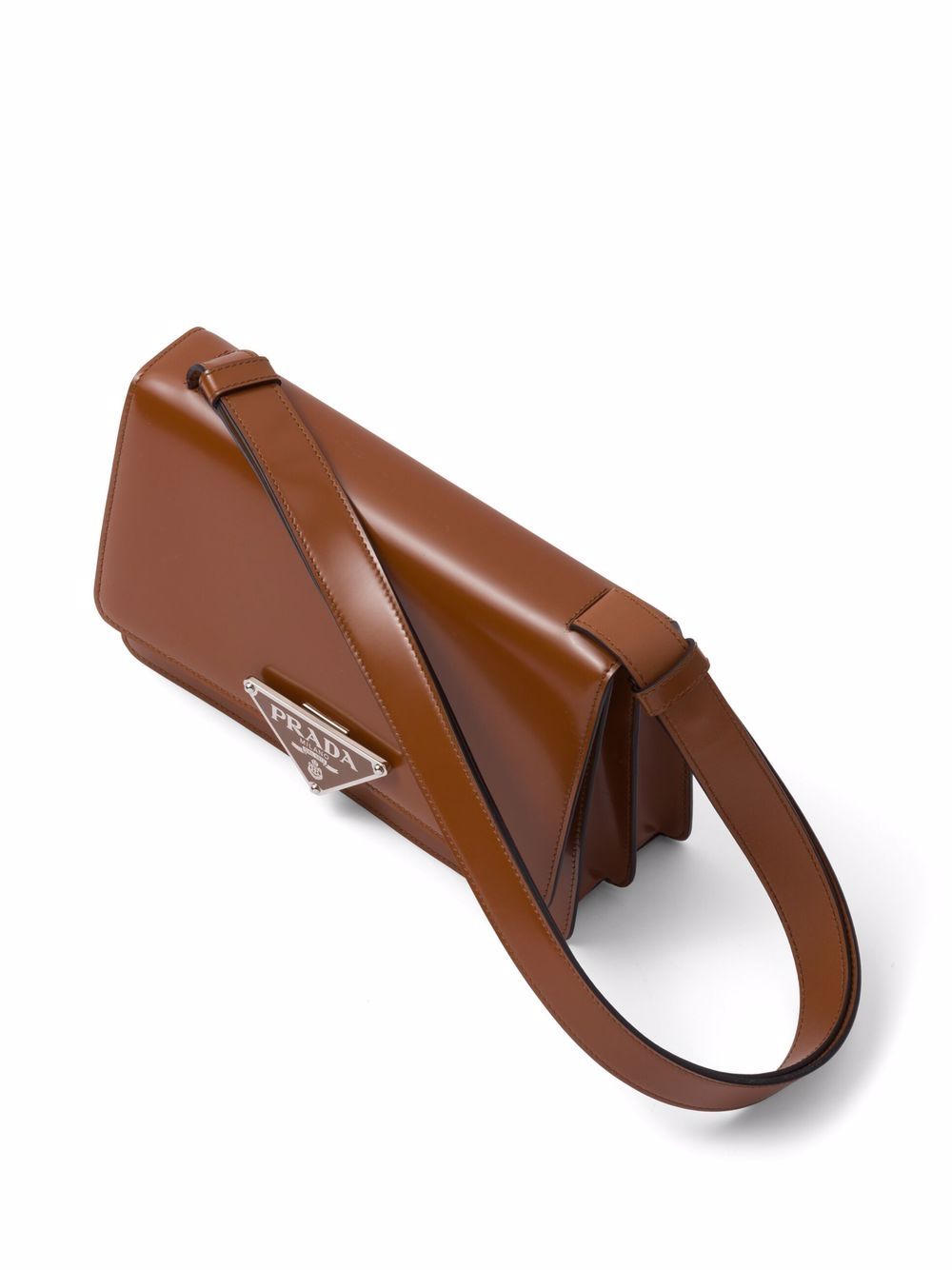 Pra*a emblème triangle-logo leather shoulder bag