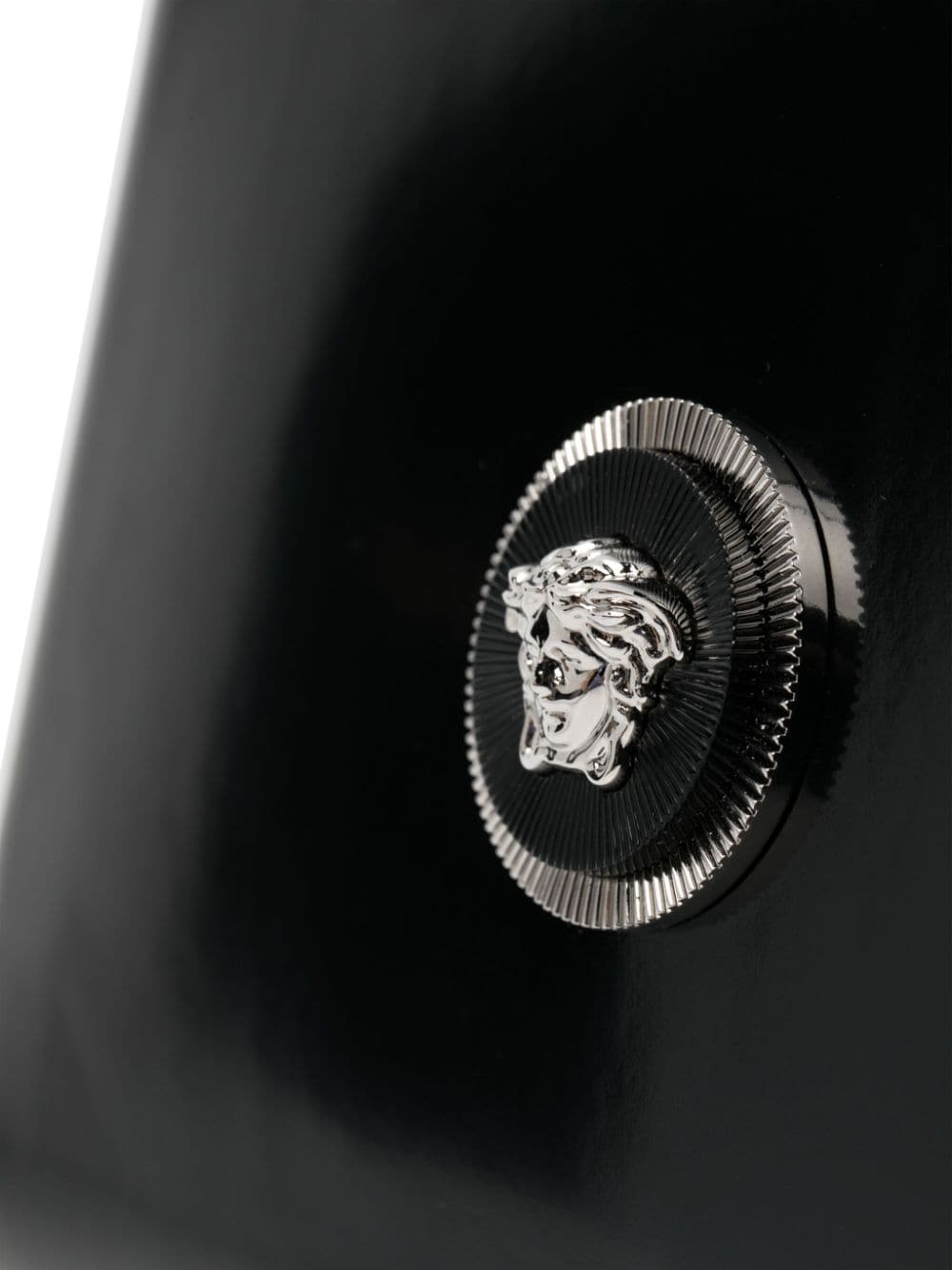 Versace logo-plaque leather shoulder bag