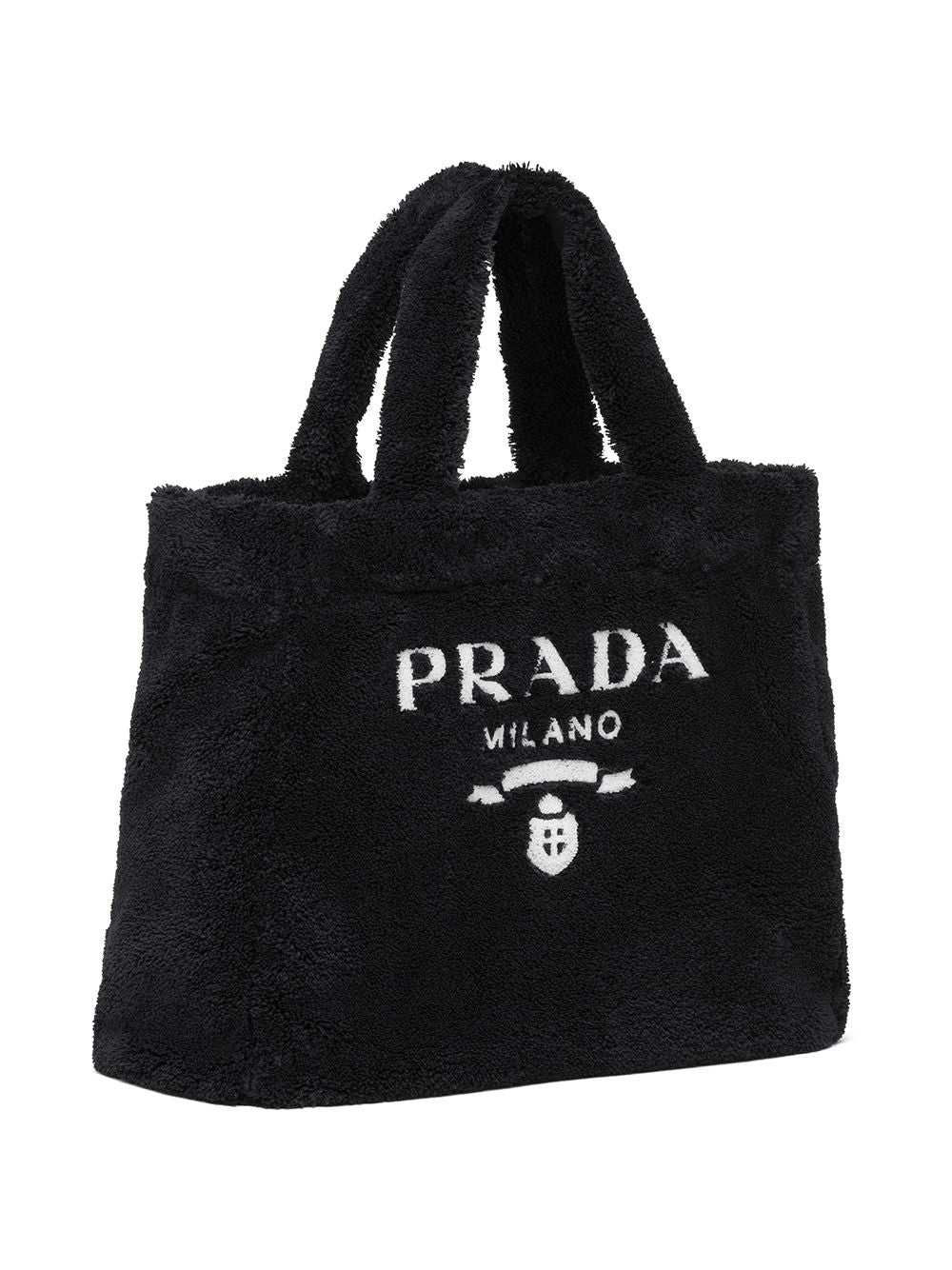 Pra*a logo-print terry-cloth tote bag
