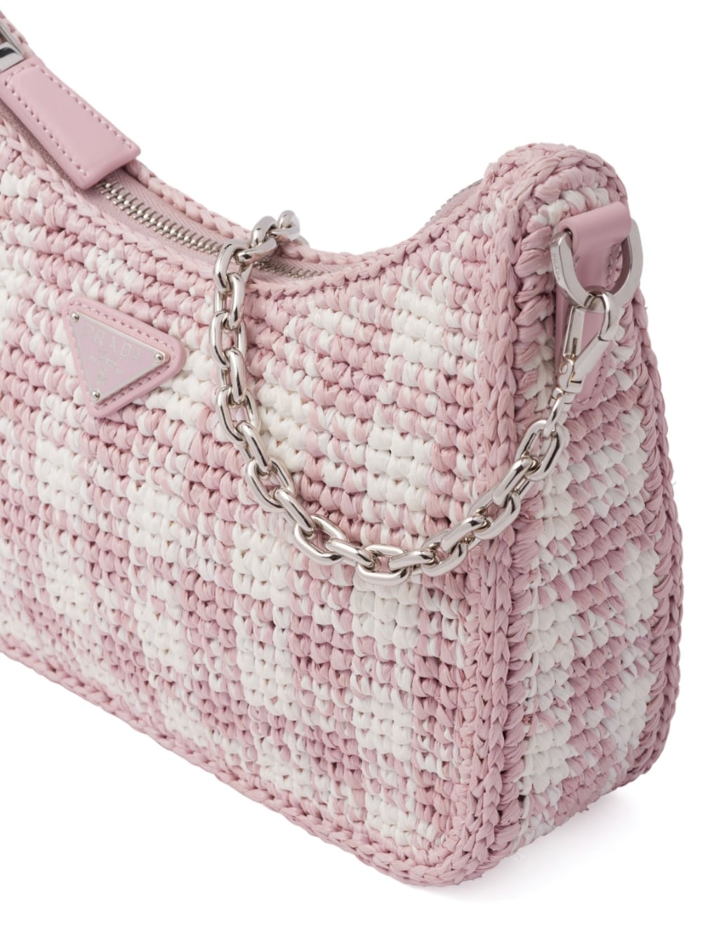 Pra*a re-edition crochet-knit mini bag
