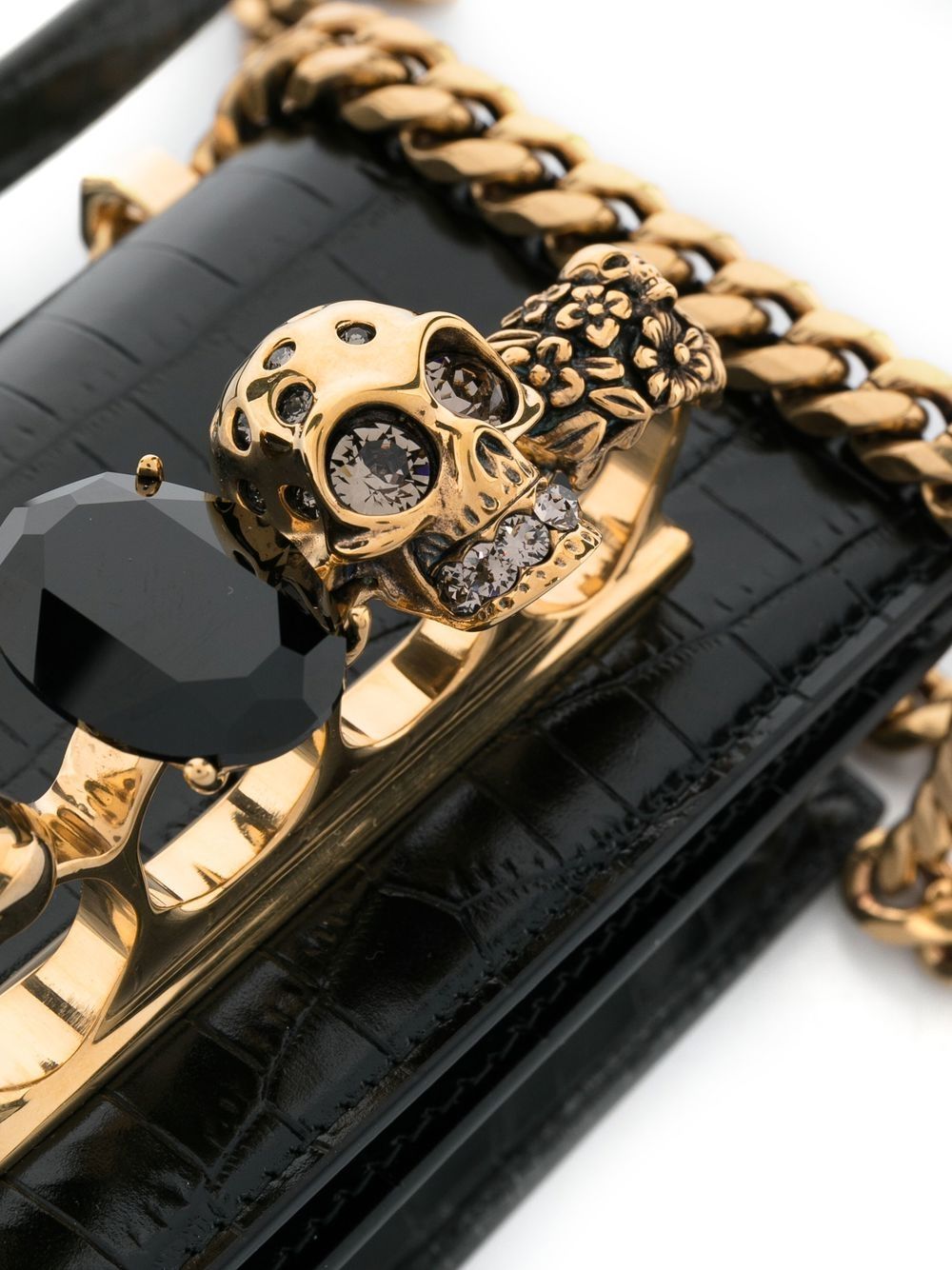 Alexander McQueen micro Jewelled Satchel bag