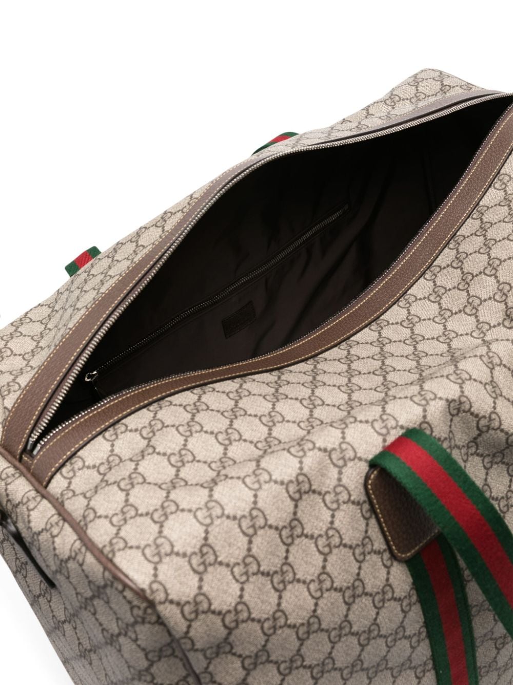 G*u*i large web-detail leather holdall