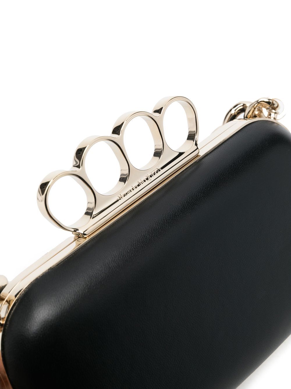 Alexander McQueen leather chain-link clutch-bag