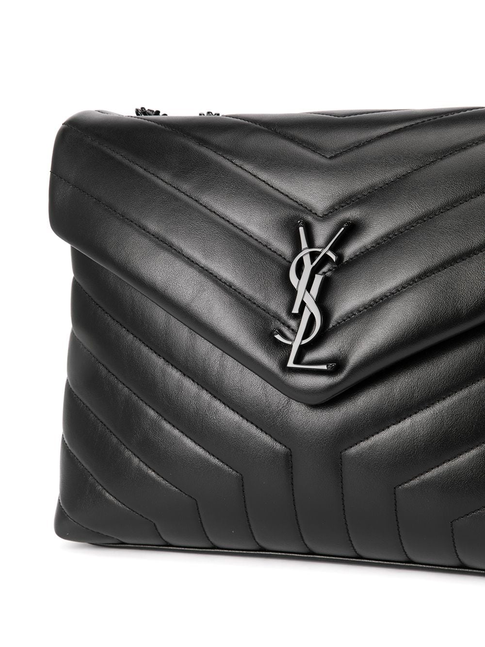 Saint Laurent Loulou quilted logo plaque bag