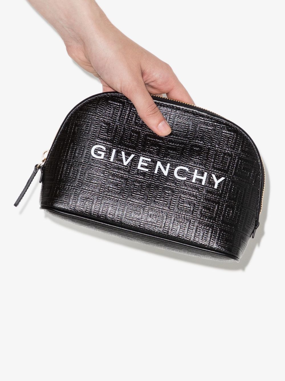 Givenchy logo-print embossed clutch