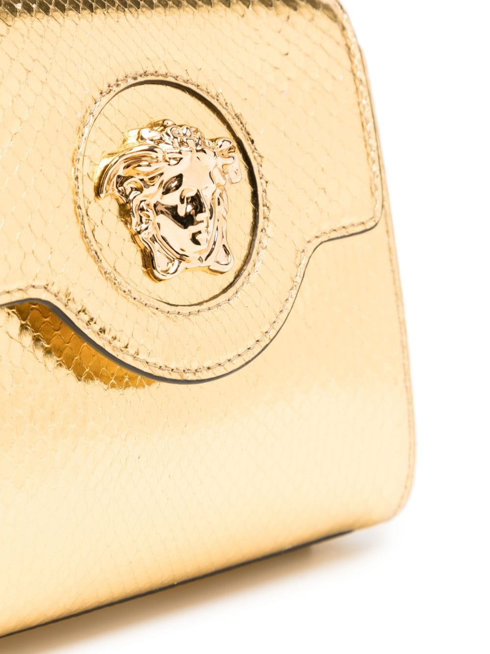 Versace small La Medusa python-effect tote bag
