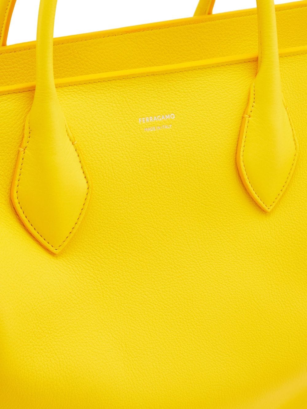 Ferragamo logo-stamp leather tote bag