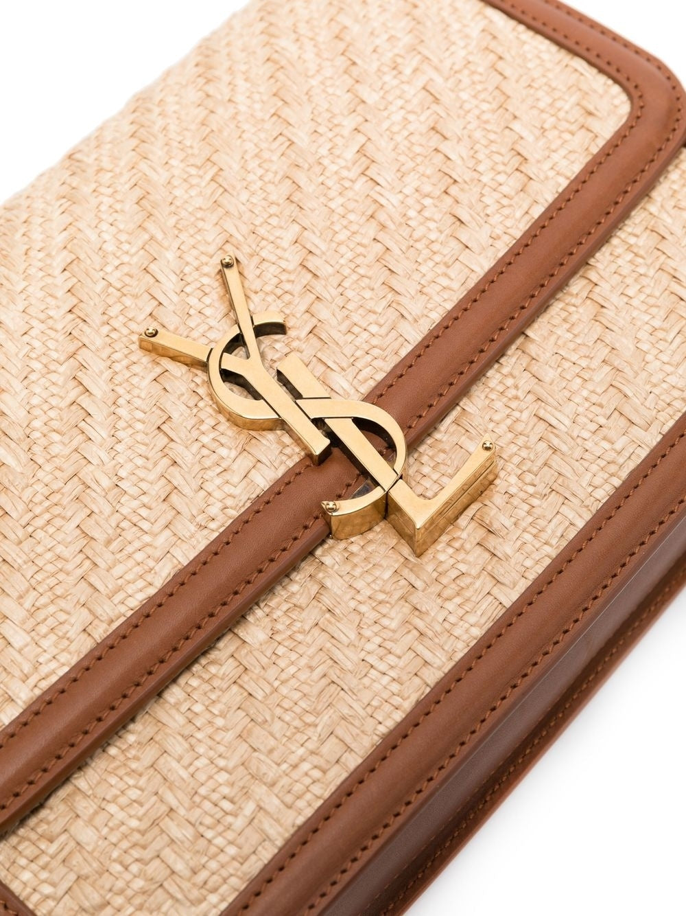 Saint Laurent Solferino raffia shoulder bag