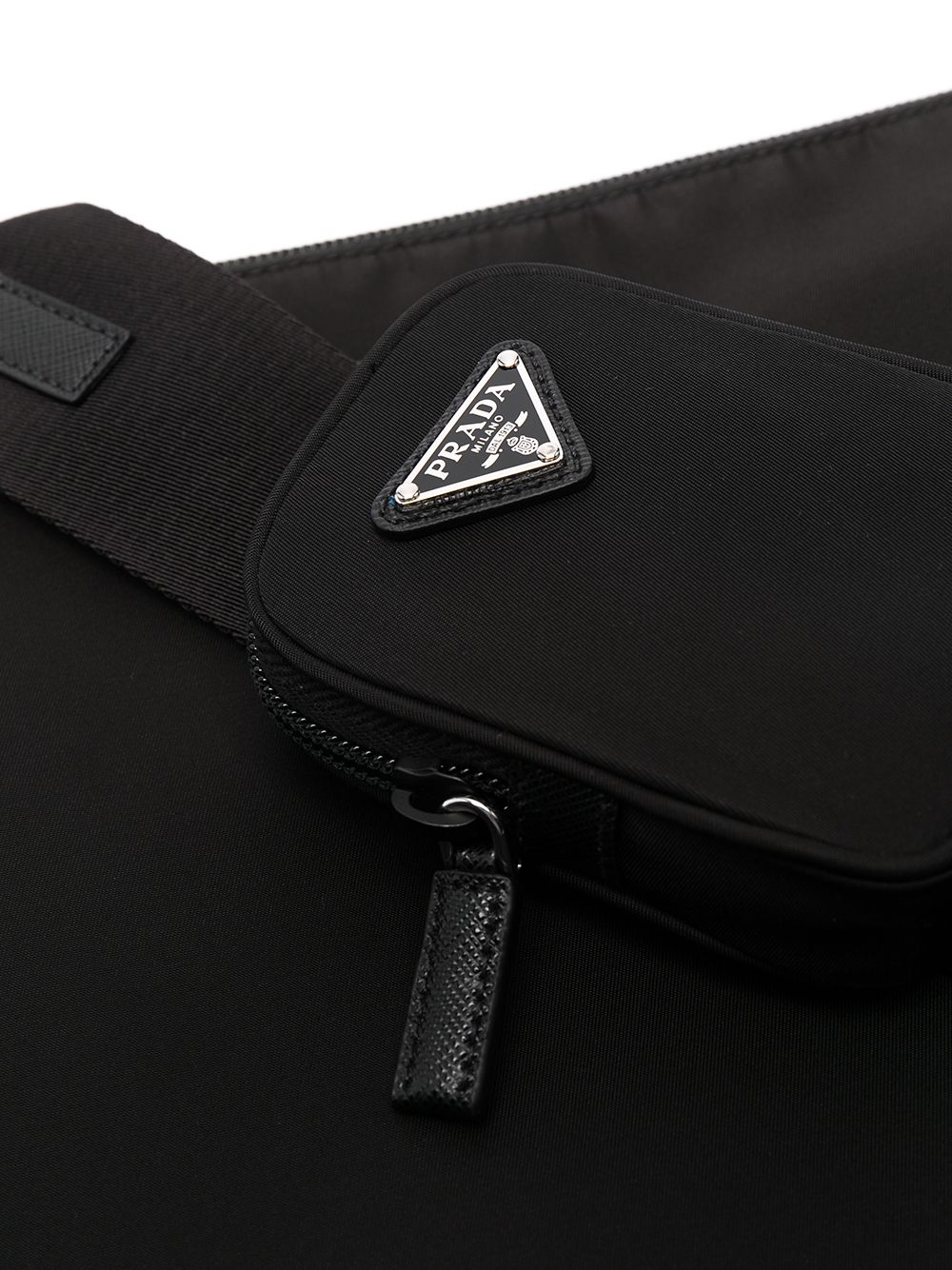 Pra*a logo-plaque shoulder bag