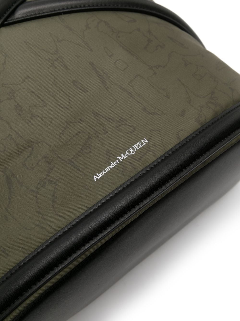 Alexander McQueen crossover-straps logo-print backpack