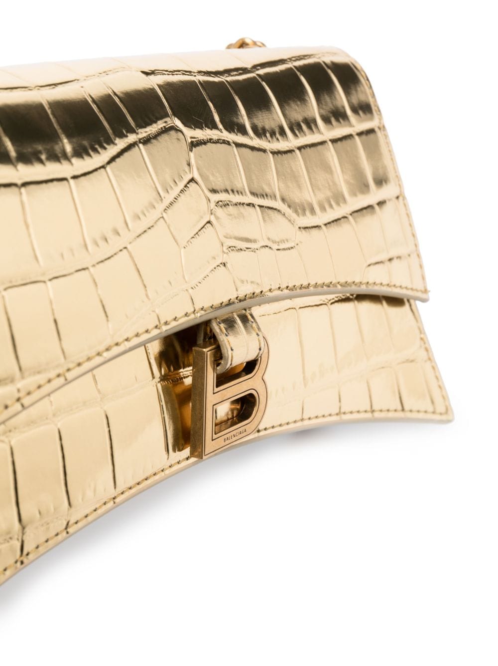 Ba*len*cia*ga crush xs metallic crossbody bag