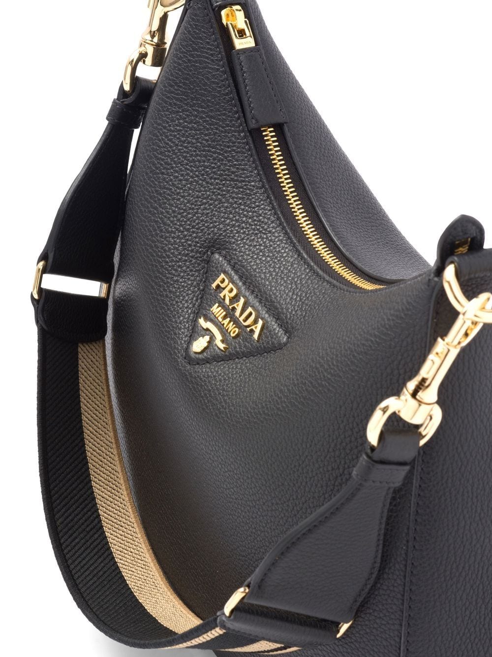 Pra*a triangle-logo shoulder bag