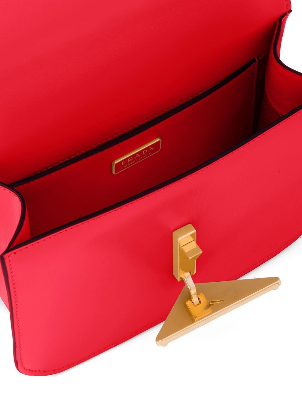 Pra*a emblème saffiano leather shoulder bag