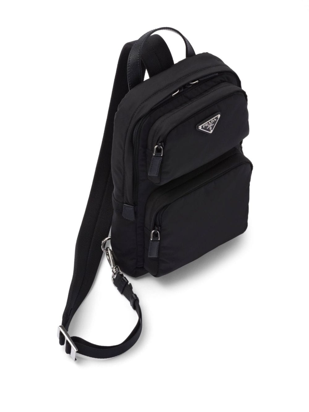 Pra*a enamel triangle-logo backpack