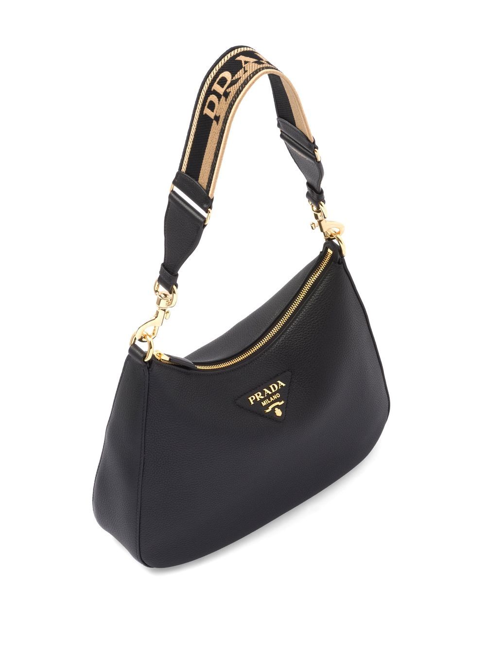 Pra*a triangle-logo shoulder bag