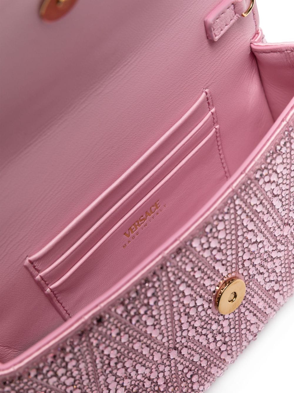 Versace Virtus rhinestone-embellished shoulder bag