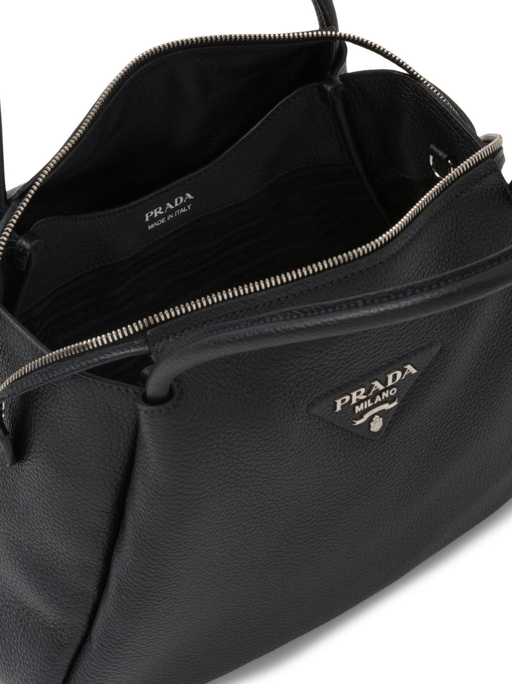 Pra*a large logo-plaque tote bag