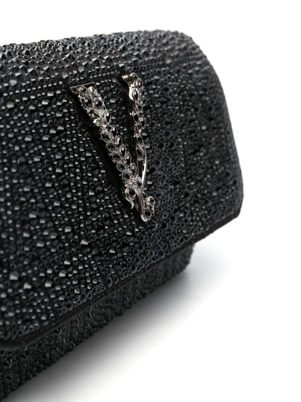Versace Virtus rhinestone-embellished shoulder bag