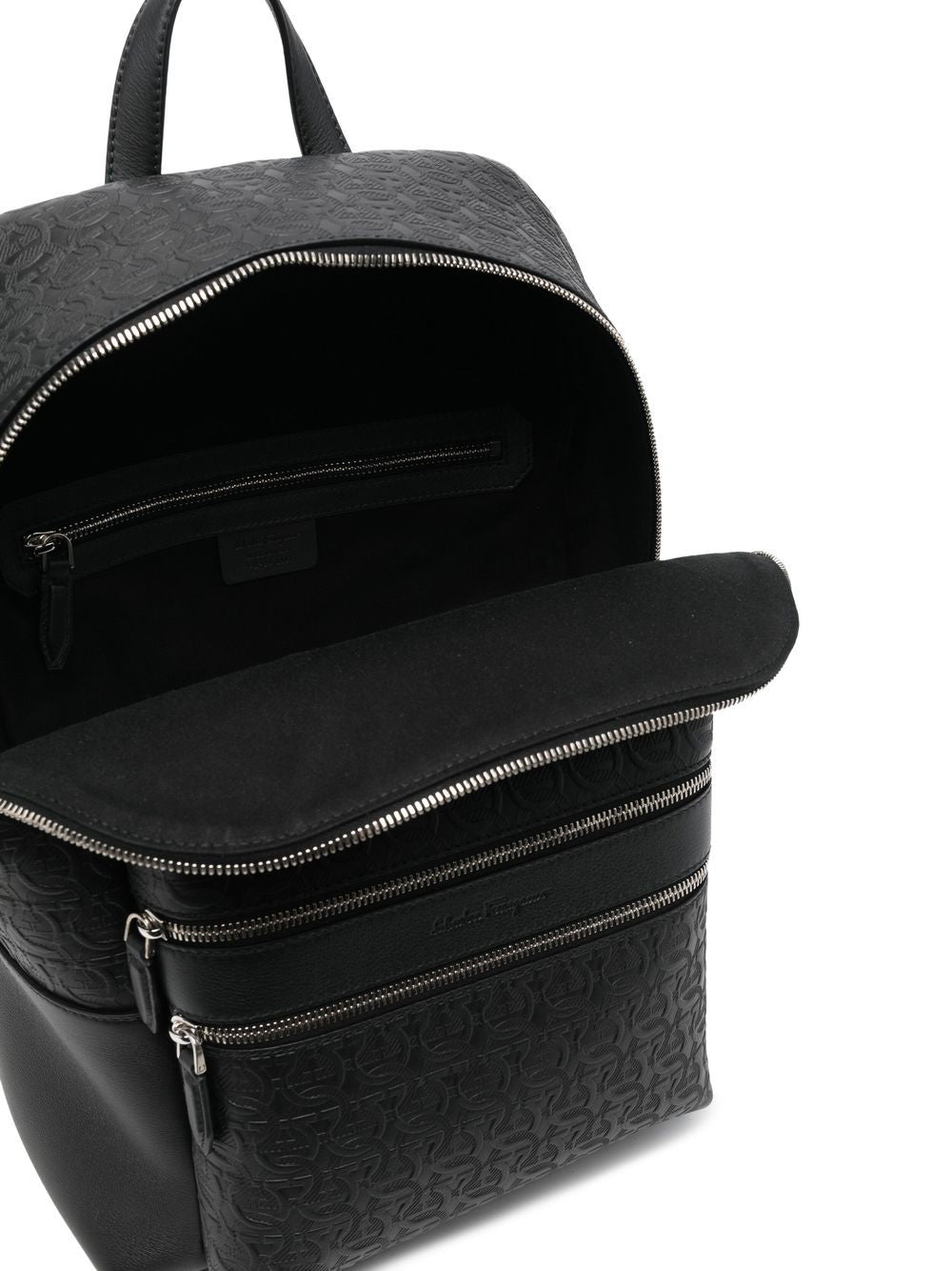 Ferragamo leather logo-embossed backpack