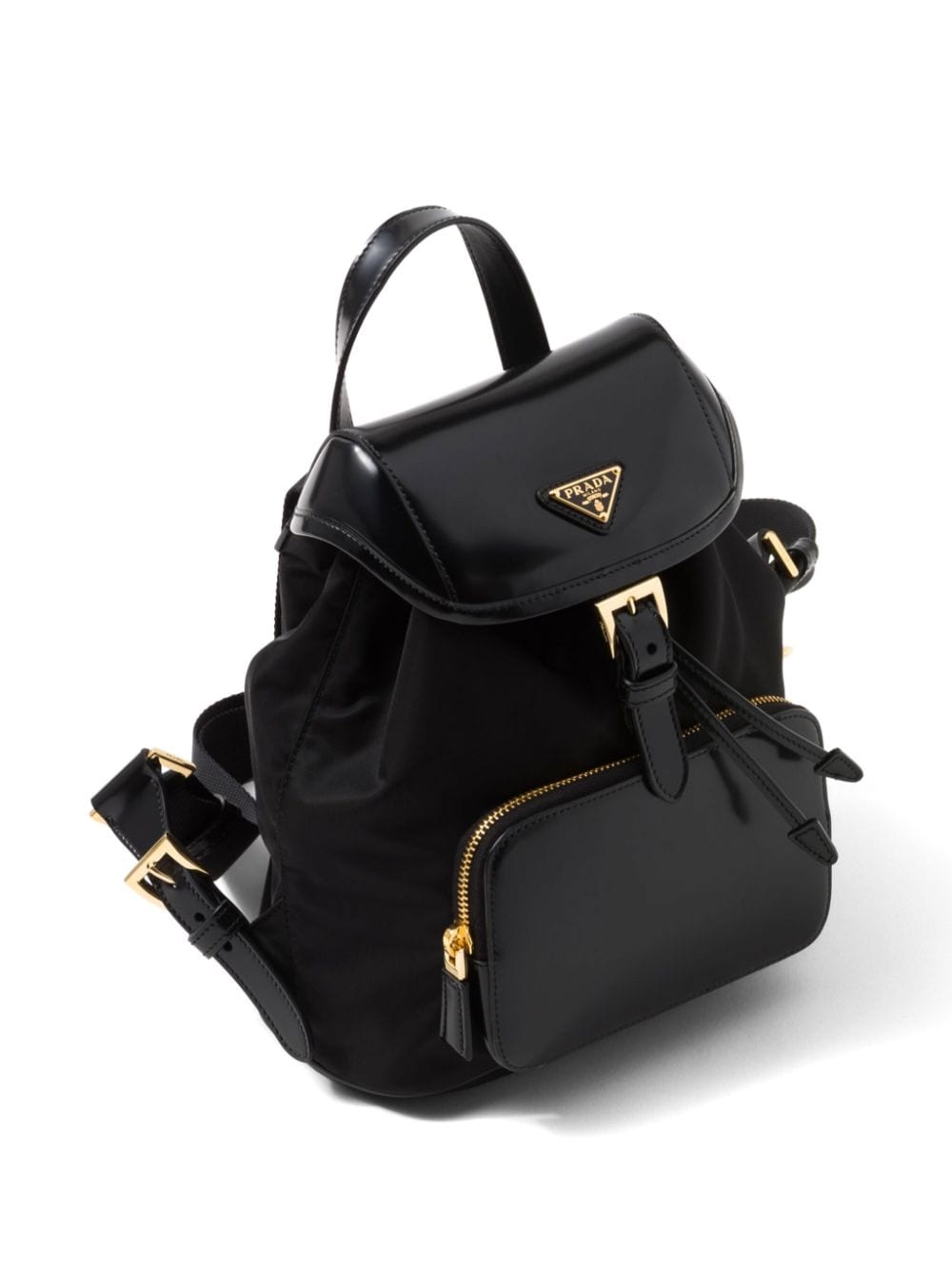 Pra*a logo-plaque panelled backpack