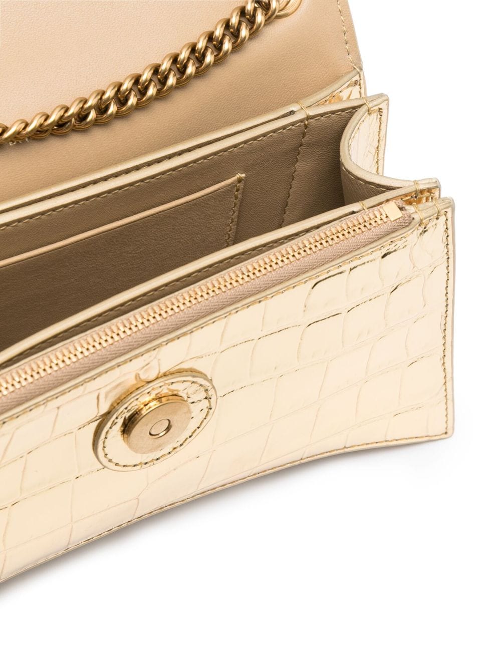 Ba*len*cia*ga crush xs metallic crossbody bag