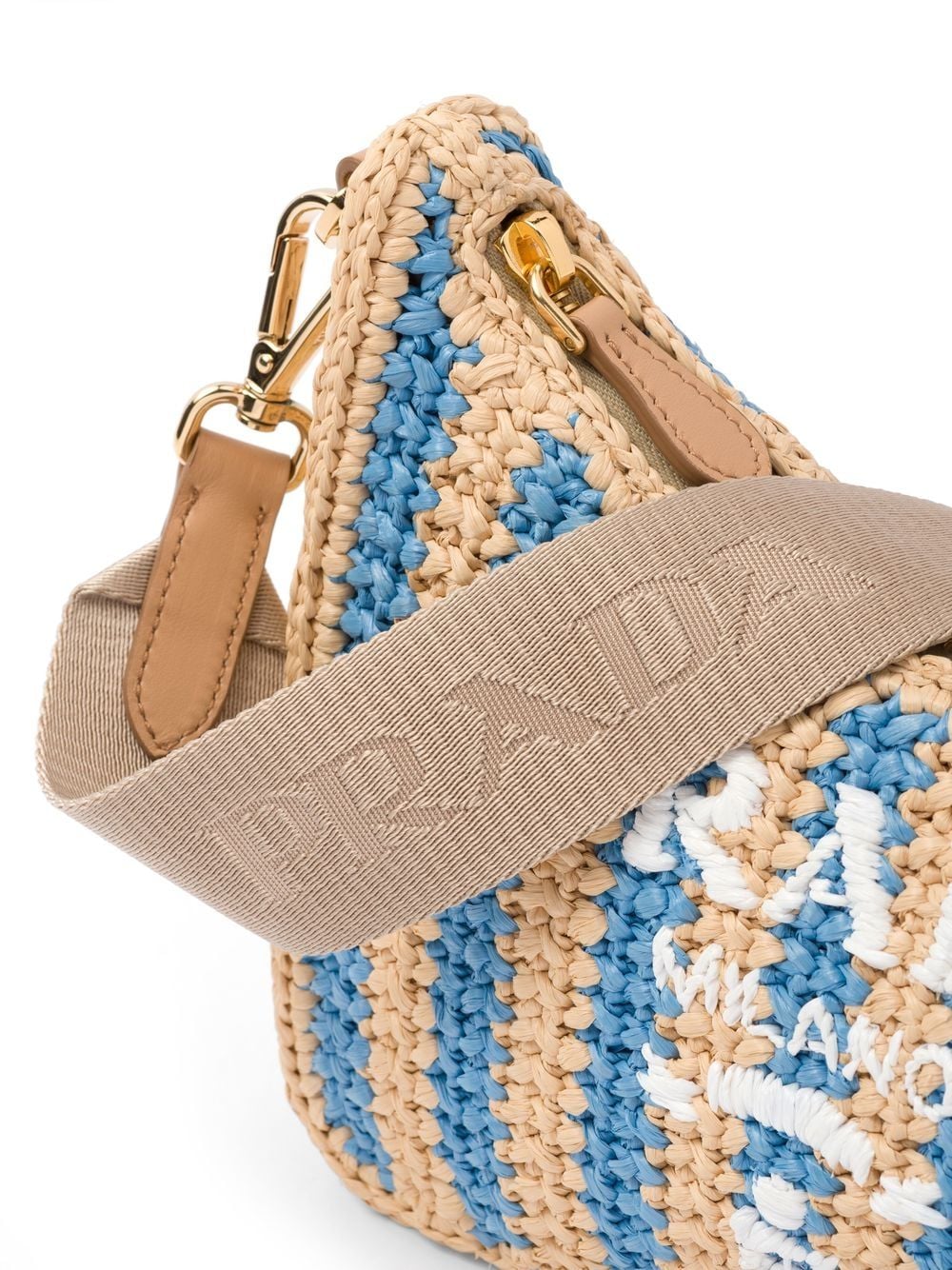 Pra*a re-edition 2005 crochet-knit shoulder bag