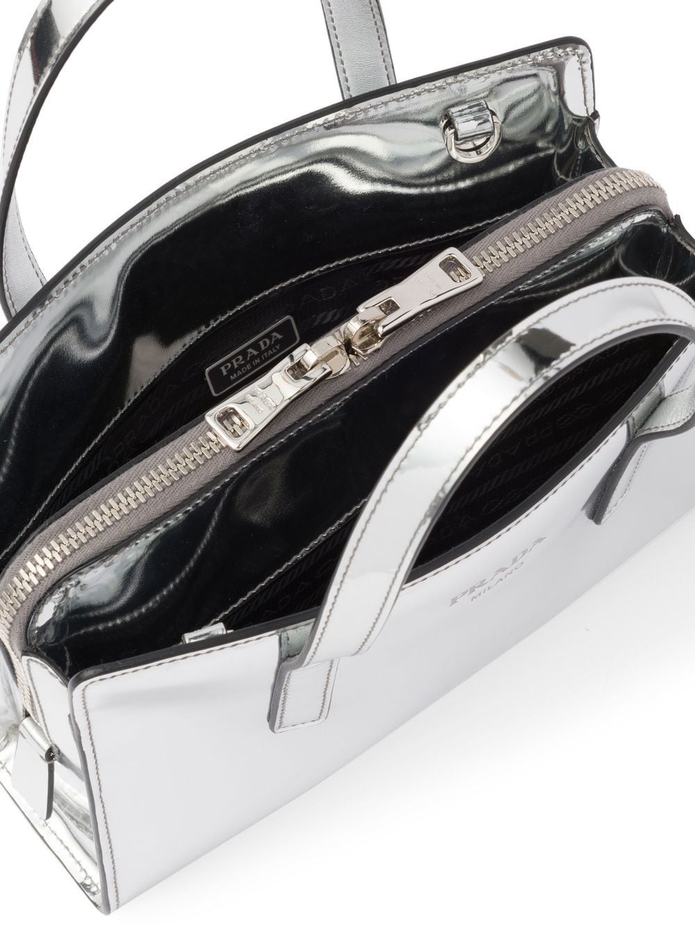 Pra*a re-edition 1995 metallic tote bag