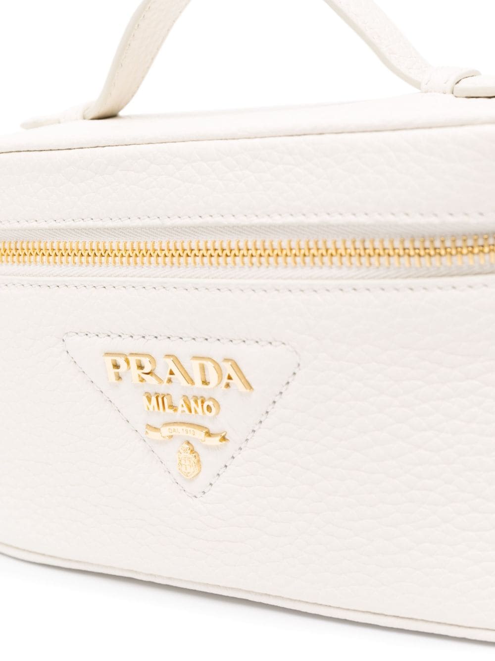 Pra*a logo-plaque leather mini bag