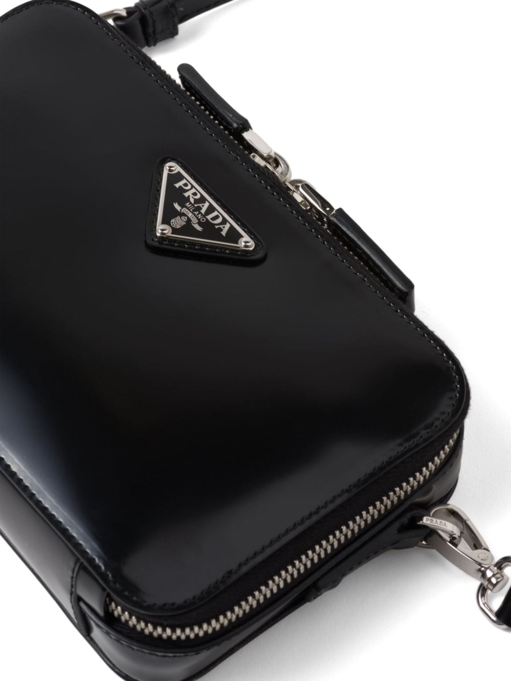 Pra*a small brique brushed crossbody bag