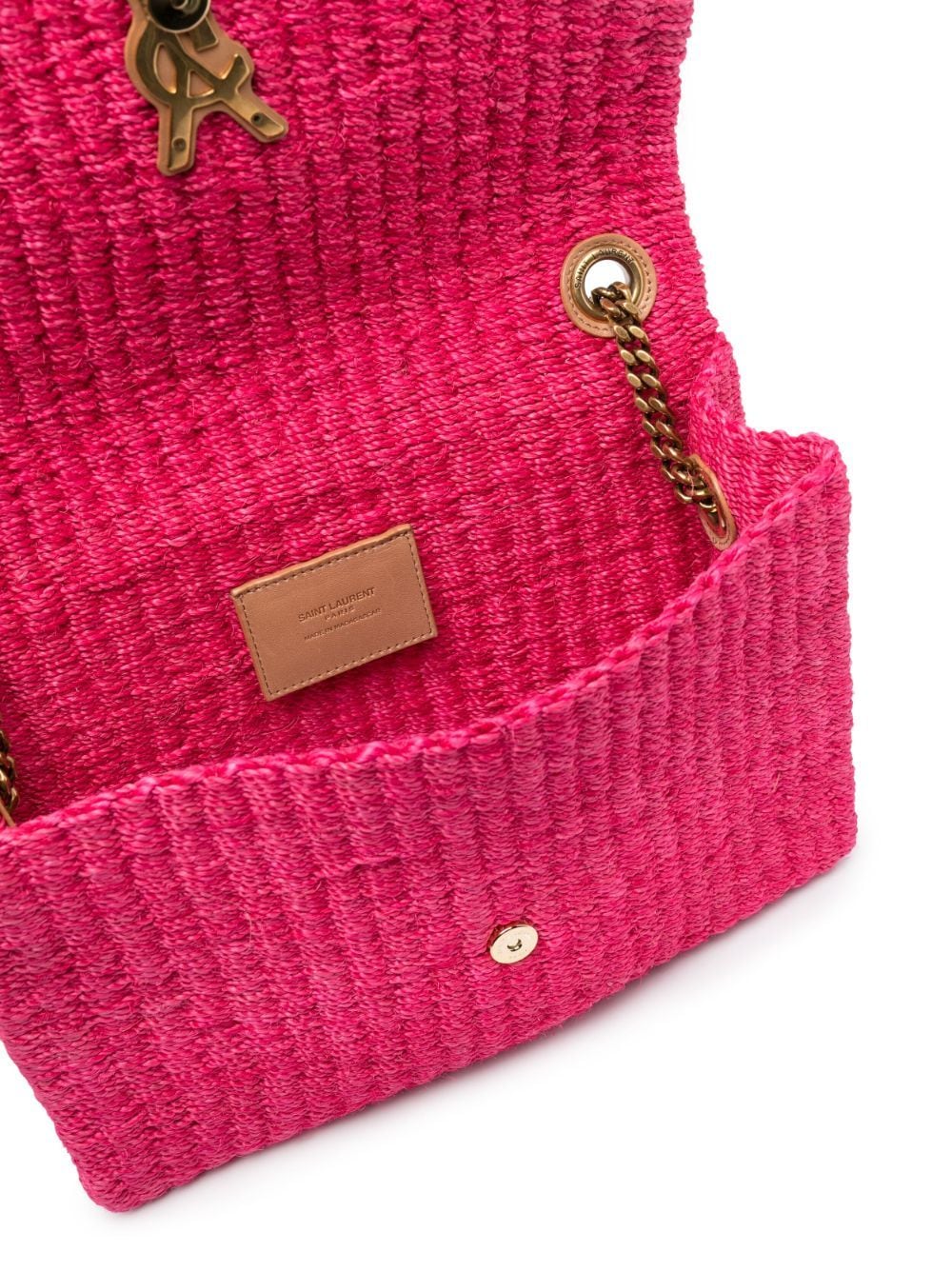 Saint Laurent Kate raffia shoulder bag