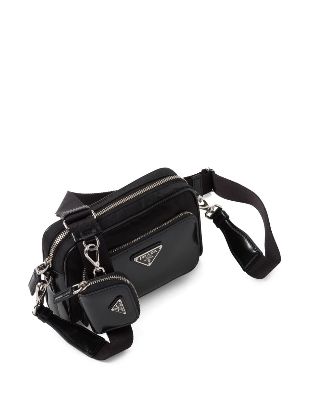 Pra*a bandolera triangle-logo messenger bag