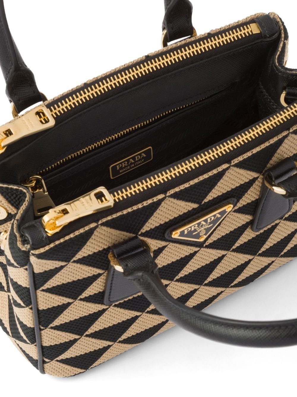 Pra*a symbole embroidered mini bag