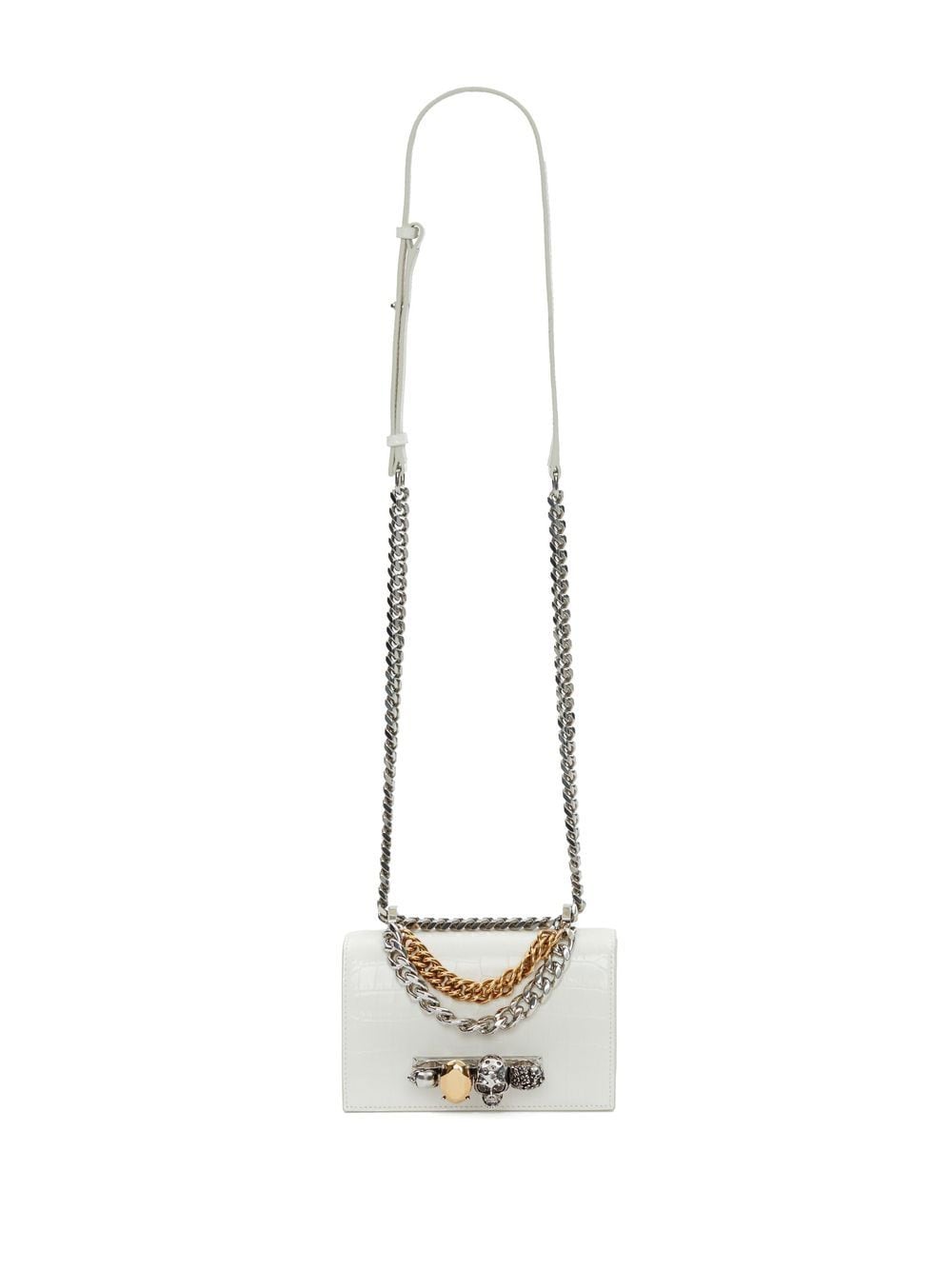 Alexander McQueen leather chain-link crossbody-bag