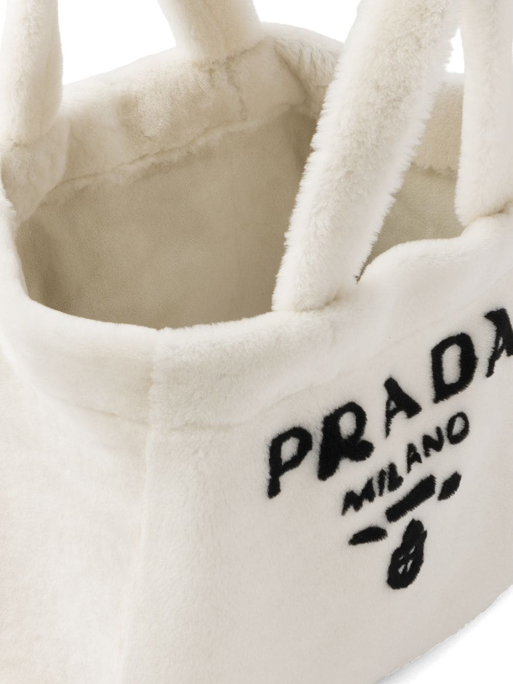 Pra*a shearling tote bag
