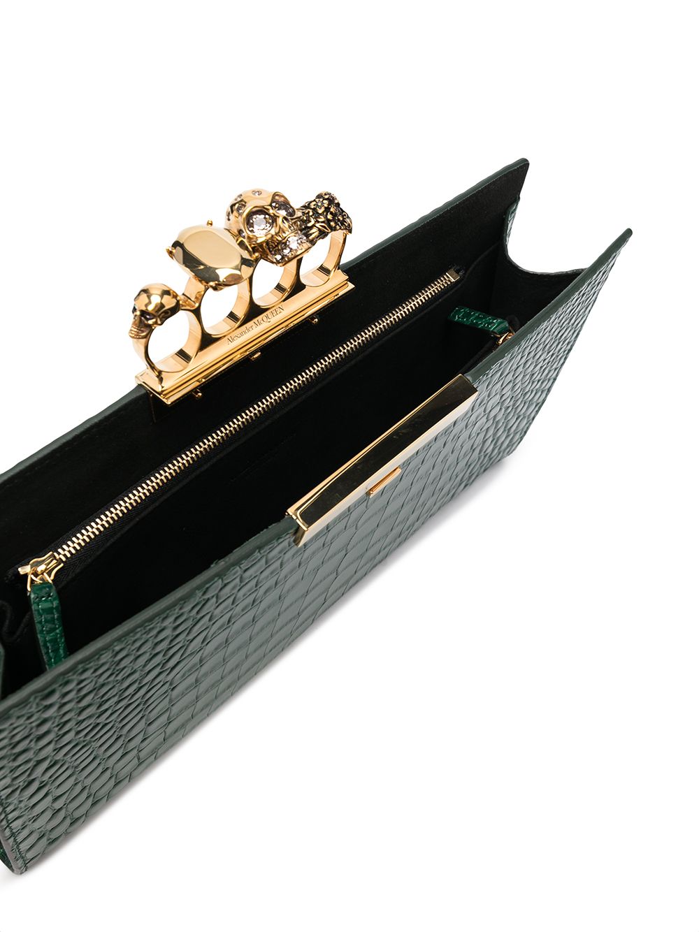 Alexander McQueen embossed knuckleduster clutch bag